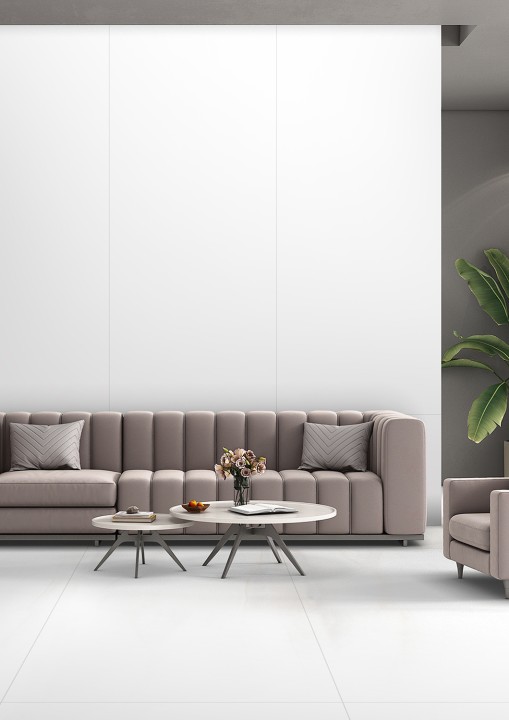 StaroSlabs Керамический слэб С0005686 Mono White Sahara Matt 120х280 белый матовый моноколор — фото 2