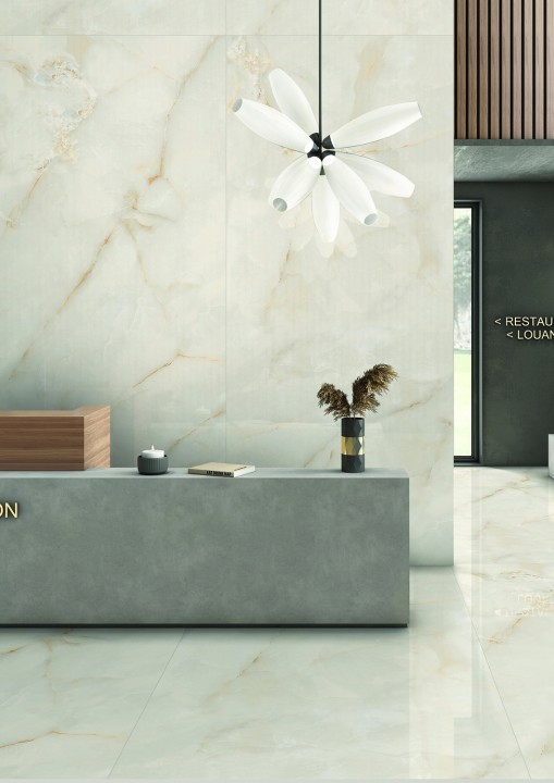 StaroSlabs Керамический слэб С0005882 Ostra Bianco Elegance Polished 120х280 кремовый полированный под камень — фото 3