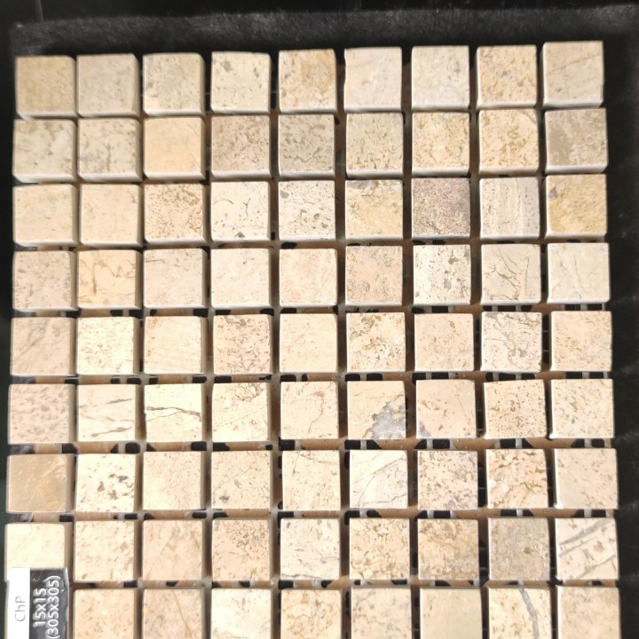 Каменная Stone4Home Мозаика из камня Мозаика ChP 15x15 (305X305X9), натур. мрамор — фото 2