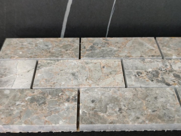 Каменная Stone4Home Мозаика из камня Мозаика LgP 48X98 (300X300X9), натур. мрамор — фото 2