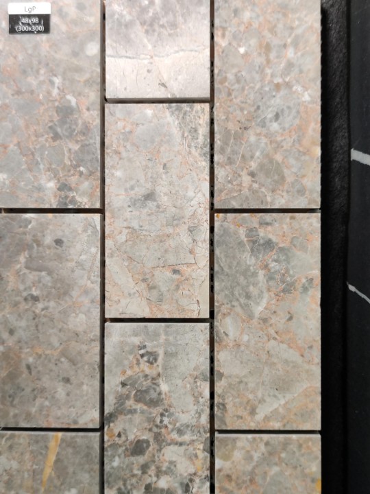 Каменная Stone4Home Мозаика из камня Мозаика LgP 48X98 (300X300X9), натур. мрамор — фото 3