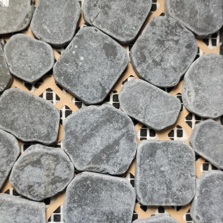 Каменная Stone4Home Мозаика из камня Мозаика Peble Bs Tumbled (305X305X9), натур. мрамор — фото 2