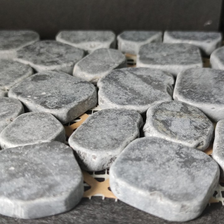 Каменная Stone4Home Мозаика из камня Мозаика Peble Bs Tumbled (305X305X9), натур. мрамор — фото 3