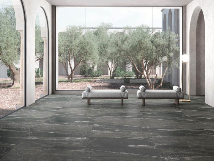 Матовый Tau Ceramica Керамогранит Etnastone Black 60х120 — фото 2