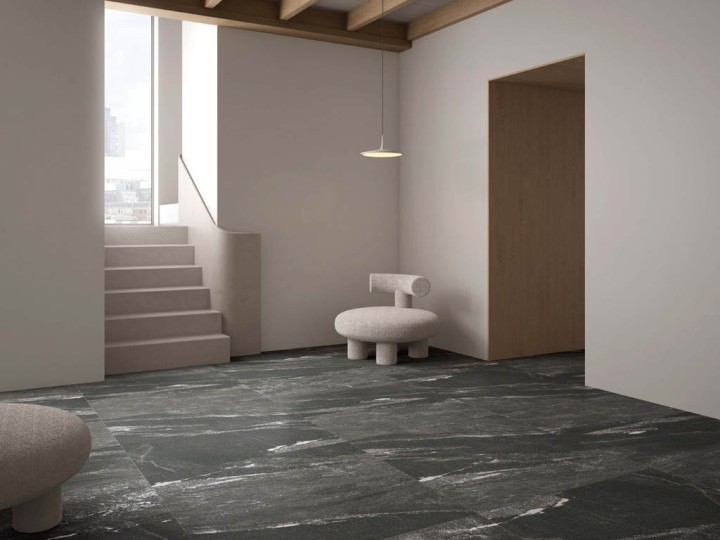 Матовый Tau Ceramica Керамогранит Etnastone Black 60х120 — фото 3