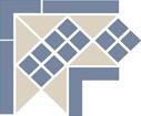 Декор Topcer Octagon Corner Lisbon With 1 Strip (Tr.16 Dots 11 Strips 11) 21,5x21,5