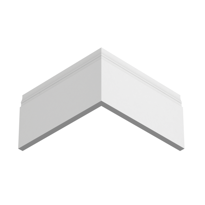 Плинтусы напольные Плинтусы Плинтус белый Ultrawood можно не красить Base 5214 p (2000 x 133 x 12 мм.) — фото 3