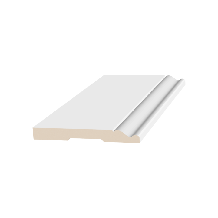 Плинтусы напольные Плинтусы Плинтус белый Ultrawood можно не красить Base 5763 p (2000 x 133 x 15 мм.) — фото 6