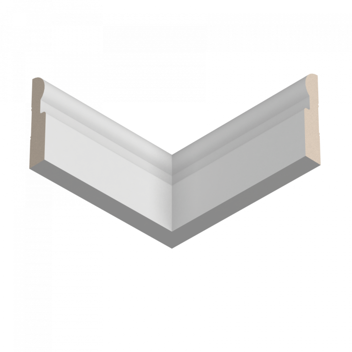 Плинтусы напольные Плинтусы Плинтус Ultrawood под покраску Base 0010 (2440 x 127 x 25 мм.) — фото 3