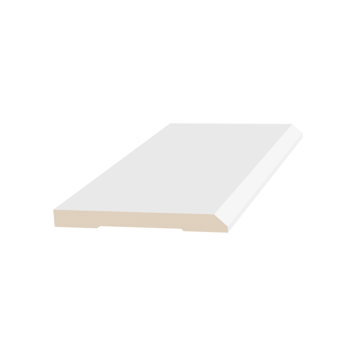 Плинтусы напольные Серия White Плинтус белый Ultrawood под покраску Base 0023 p (2000 x 120 x 12 мм.) — фото 6