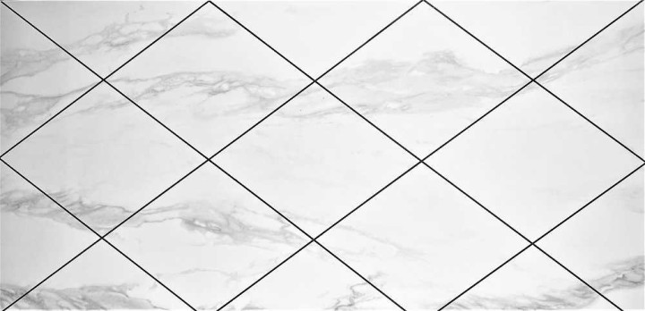 Velsaa Декор керамогранит Calacatta Калаката Saturio Glacier Ромб платина 60x120 — фото 2