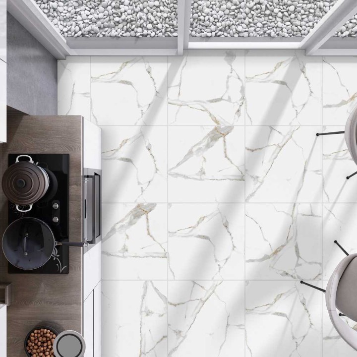Напольная Velsaa Мозаика Calacatta Калаката Mos. Satvario Gold 47х47 — фото 13