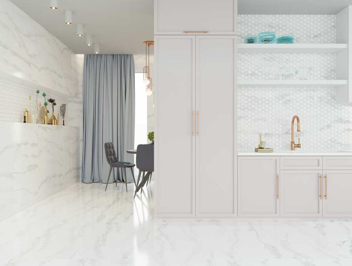 Напольная Velsaa Мозаика Calacatta Калаката Mos. Statuario Eva 47х47 — фото 8