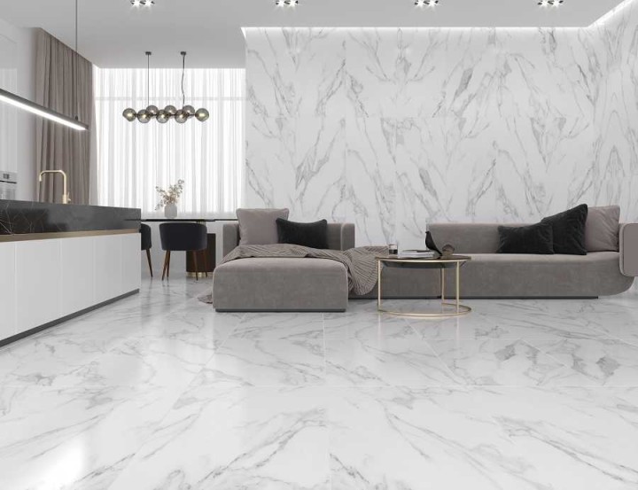 Напольная Velsaa Мозаика Calacatta Калаката Mos. Statuario Eva 47х47 — фото 9