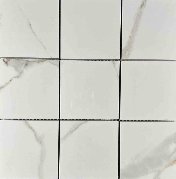 Напольная Velsaa Мозаика Calacatta Калаката Satvario Gold Mosaic 95х95 — фото 4