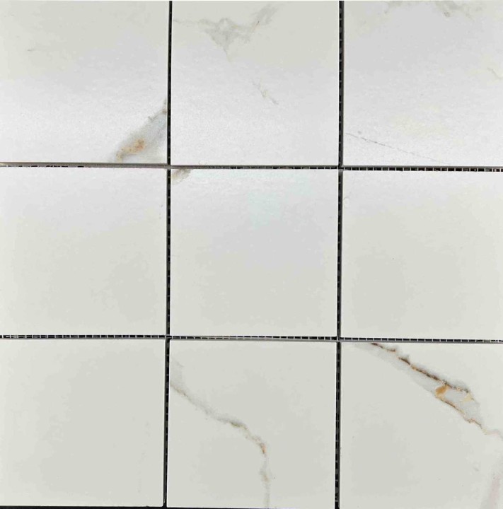 Напольная Velsaa Мозаика Calacatta Калаката Satvario Gold Satin Mosaic 95х95 — фото 3
