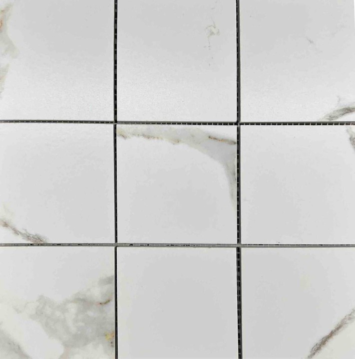 Напольная Velsaa Мозаика Calacatta Калаката Satvario Gold Satin Mosaic 95х95 — фото 4