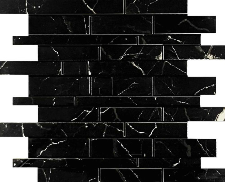 Керамическая Мозаика Velsaa Estrada Mosaic Nero Brick Bone Mix 30х36 — фото 3