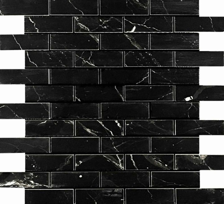Керамическая Мозаика Velsaa Estrada Mosaic Nero Brick Bone 29.9х32.1 — фото 4