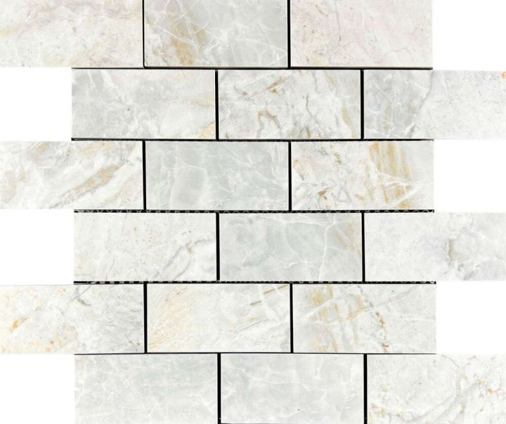 Керамическая Мозаика Velsaa Lumix White Mosaic Brick Bone 29.7х34.6 — фото 2