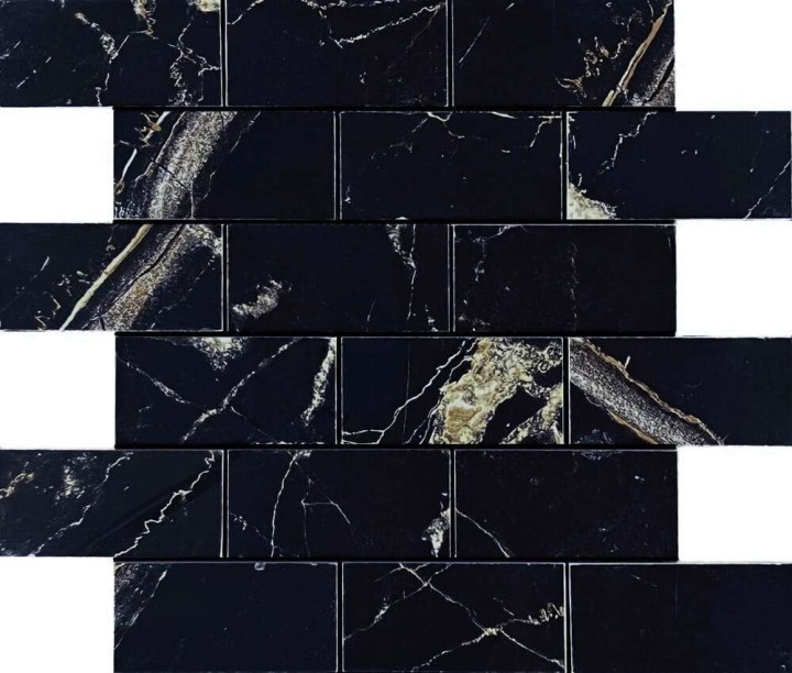 Керамическая Мозаика Velsaa Mosaic Alcantro Mosaic Nero Brick Bone 29.7х34.6 — фото 2