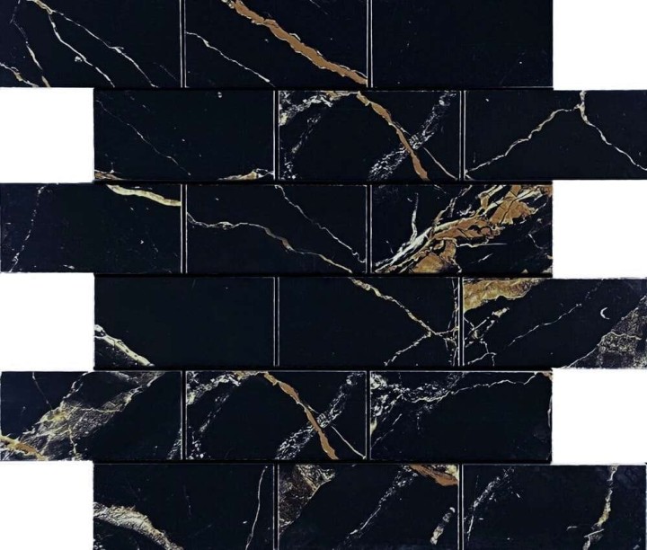 Керамическая Мозаика Velsaa Mosaic Alcantro Mosaic Nero Brick Bone 29.7х34.6 — фото 3