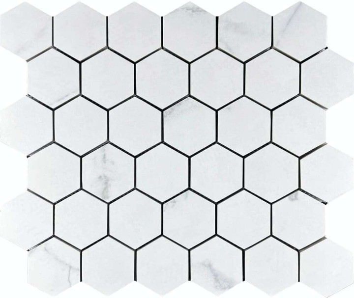 Керамическая Мозаика Velsaa Mosaic Calacata Lite Mosaic Hexagone 30.9х32.2 — фото 3