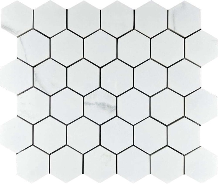 Керамическая Мозаика Velsaa Mosaic Calacata Lite Mosaic Hexagone 30.9х32.2 — фото 4