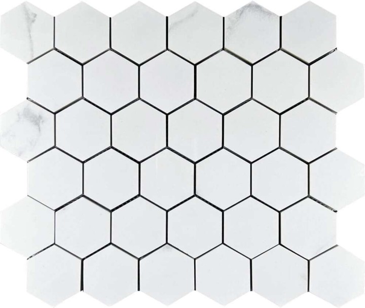 Керамическая Мозаика Velsaa Mosaic Calacata Lite Mosaic Hexagone 30.9х32.2 — фото 5