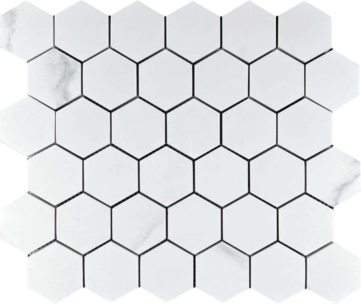 Керамическая Мозаика Velsaa Mosaic Calacata Lite Mosaic Hexagone 30.9х32.2 — фото 6