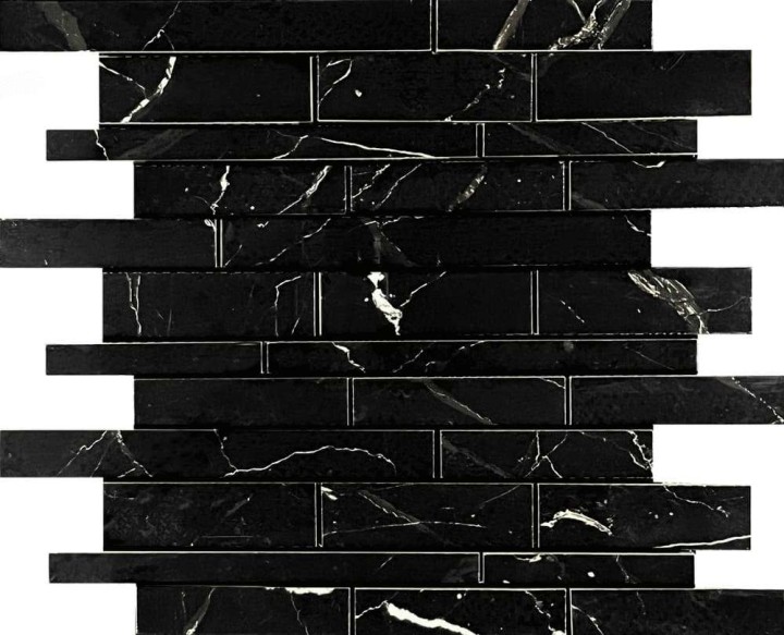 Керамическая Мозаика Velsaa Mosaic Estrada Mosaic Nero Brick Bone Mix 30х36 — фото 2