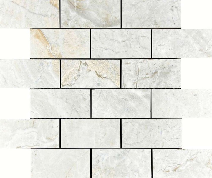 Керамическая Мозаика Velsaa Mosaic Lumix White Mosaic Brick Bone 29.7х34.6 — фото 3