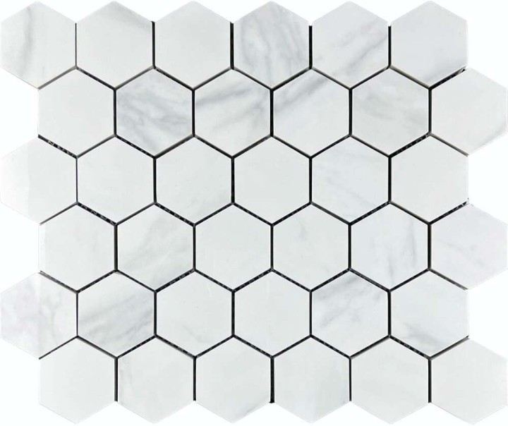 Керамическая Мозаика Velsaa Mosaic Saturio Glacier Mosaic Hexagone Чип 4.8x4.8 — фото 2