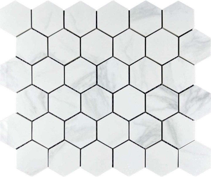 Керамическая Мозаика Velsaa Mosaic Saturio Glacier Mosaic Hexagone Чип 4.8x4.8 — фото 4