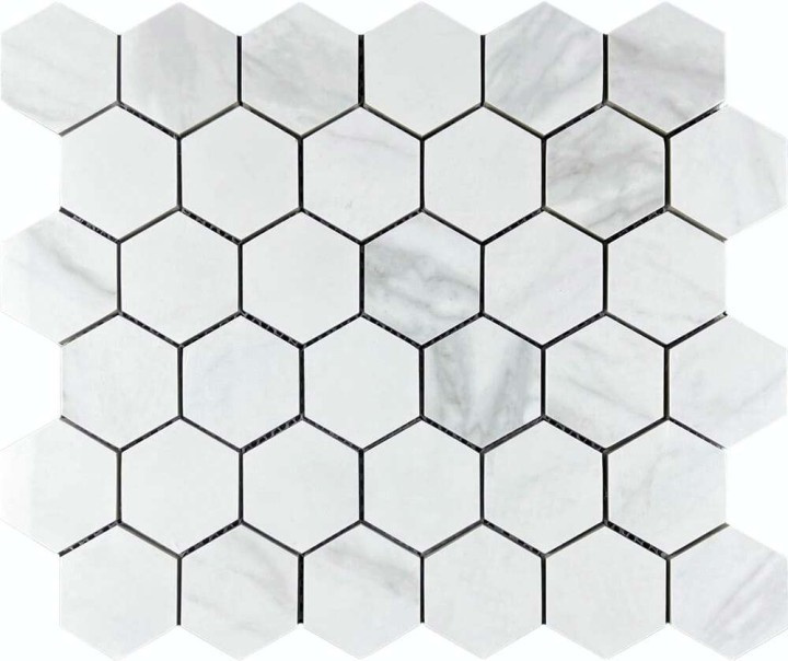 Керамическая Мозаика Velsaa Mosaic Saturio Glacier Mosaic Hexagone Чип 4.8x4.8 — фото 5