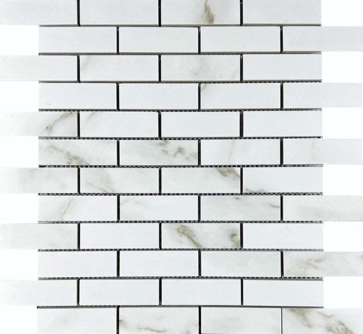 Керамическая Мозаика Velsaa Statuario Eva Mosaic Brick Bone 29.9х32.1 — фото 3