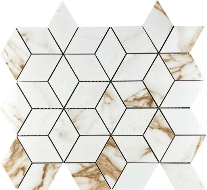 Керамическая Мозаика Velsaa Tajmahal Mosaic Shine 3d Diamond 34.7х37.1 — фото 3