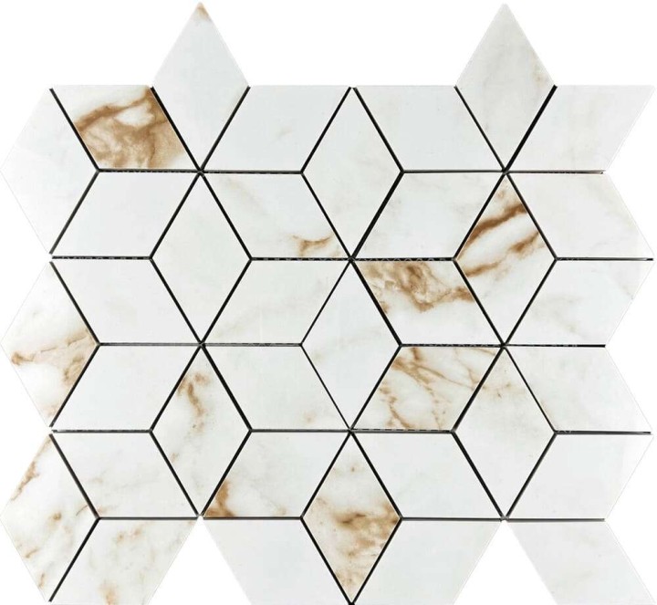 Керамическая Мозаика Velsaa Tajmahal Mosaic Shine 3d Diamond 34.7х37.1 — фото 6