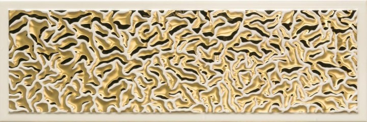 Декор Versace Gold Decori Acqua Lingotto Decorato Crema/Oro 25x75