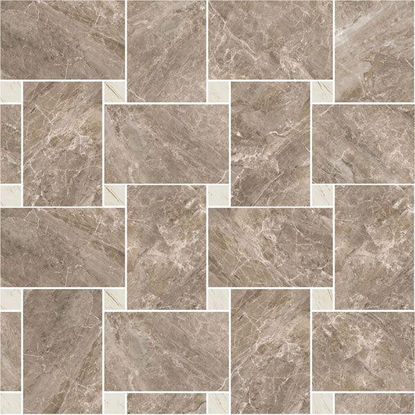Керамическая Versace Marble Mosaico Intreccio LAP/NAT Grigio/Bianco на Сетке 29,1x29,1 — фото 5
