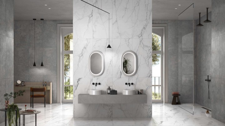 Vitra Керамогранит K958005R0001VTER Statuario Белый Матовый R10A Ректификат 60х120 — фото 16