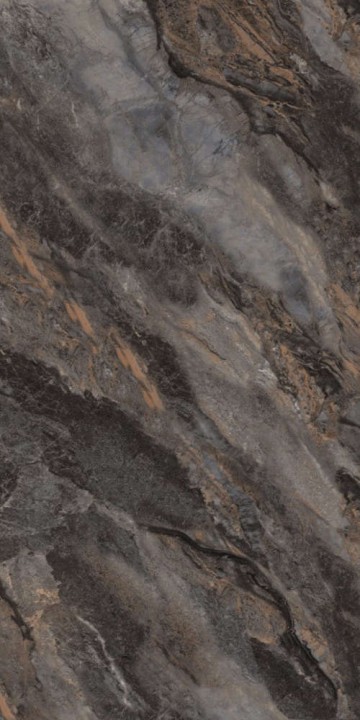 Полированный Zibo Fusure Керамогранит Hong Kong Marble Brown Gold Glitter 60x120 — фото 6