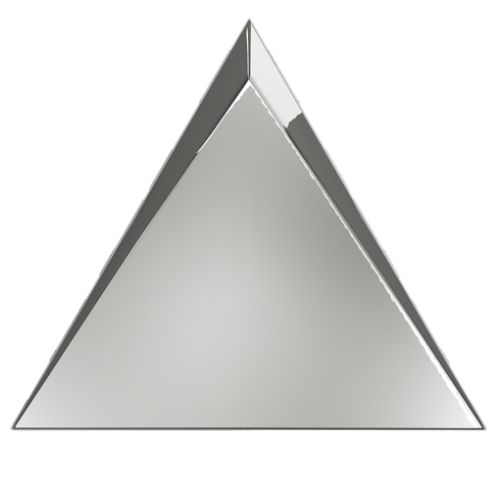 Настенная ZYX Evoke Traingle Cascade Silver Glossy 15x17 — фото 2