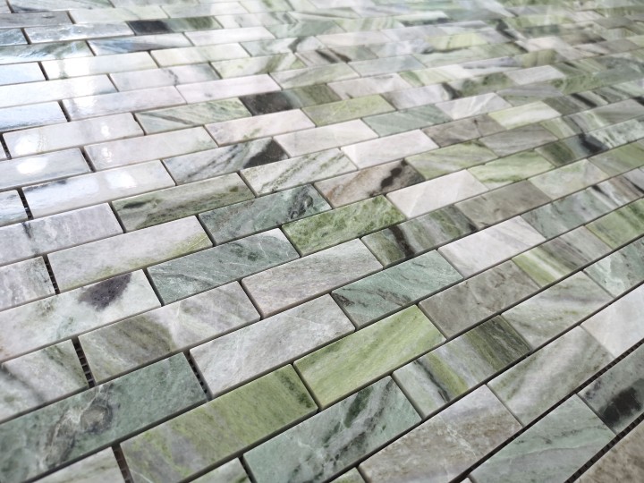 Каменная Leedo (Caramelle) Pietrine 7 мм Onice Verde oliva POL 23x73x7 — фото 3