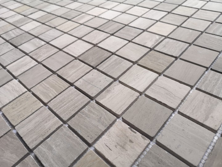 Каменная Leedo (Caramelle) Pietrine 7 мм Travertino Silver MAT 48x48x7 — фото 2