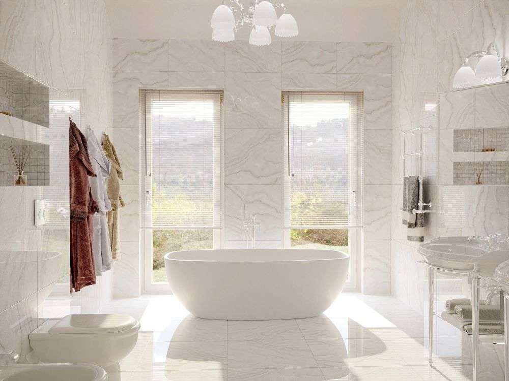 Фото в интерьере для ванной Absolut Gres Onix White