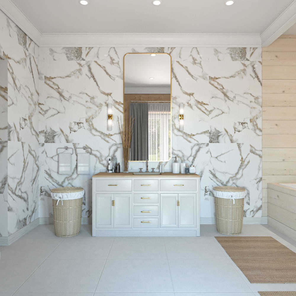 Фото в интерьере для ванной Absolut Gres Oro Bianco