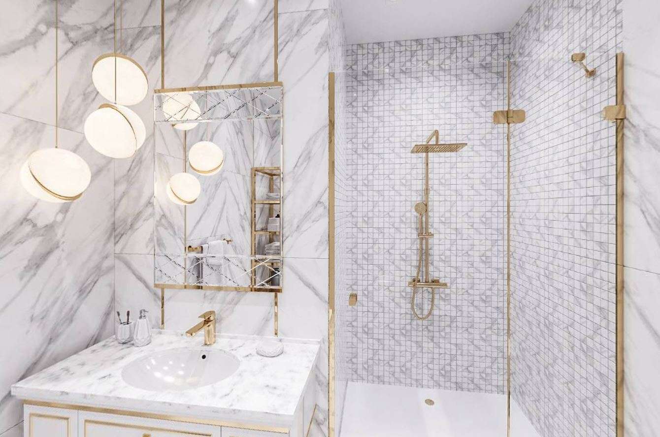 Фото в интерьере для ванной Absolut Gres Satuario White