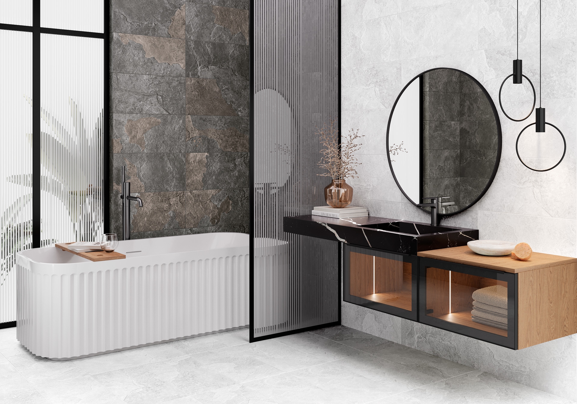 Фото в интерьере Alma Ceramica Fjord