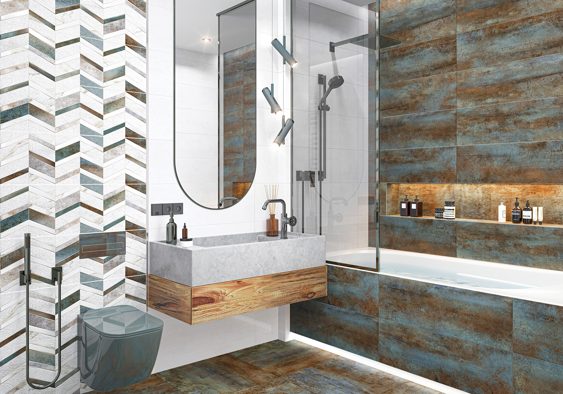 Фото в интерьере Alma Ceramica Oxide